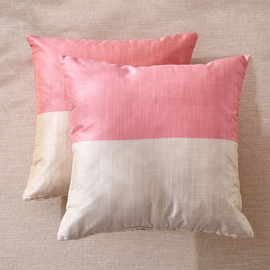 Wesley Set of 2 Colourblocked Cushion Covers - 40x40cm