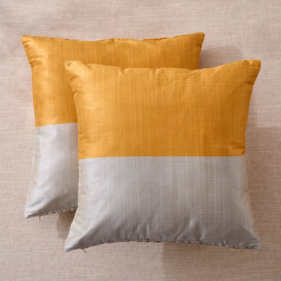 Wesley Set of 2 Colourblocked Cushion Covers - 40x40cm