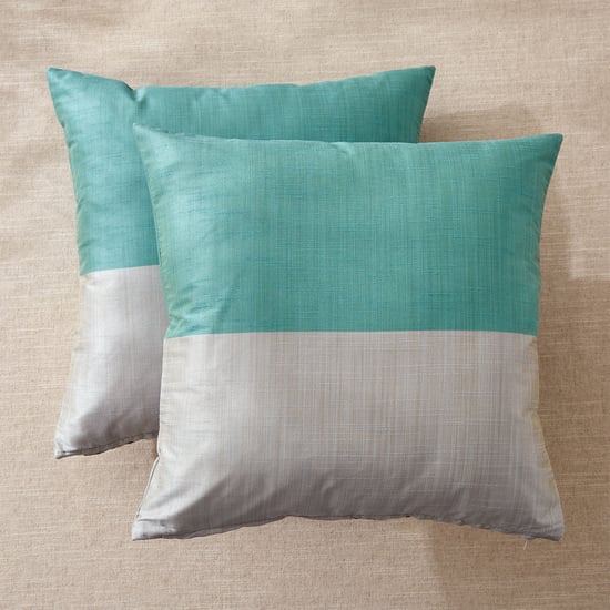 Wesley Set of 2 Colourblock Cushion Covers - 40x40cm