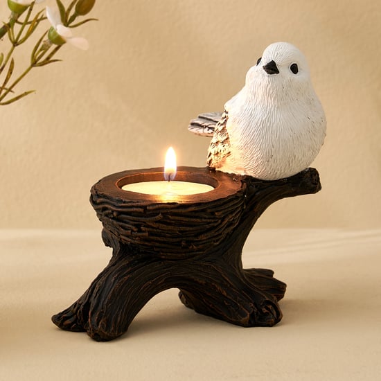 Corsica Birds Polyresin T-Light Holder