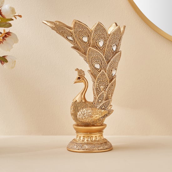 Corsica Mayur Polyresin Peacock Vase