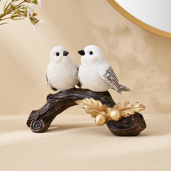 Corsica Birds Polyresin Tree Branch Figurine