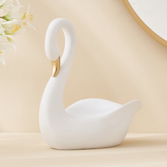 Corsica Brighton Polyresin Swan Potpourri Bowl