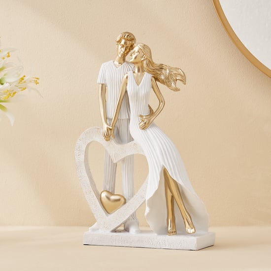 Corsica Polyresin Couples Heart Figurine