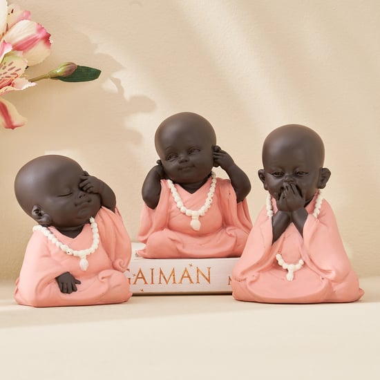 Corsica Set of 3 Polyresin Mini Monk Figurines