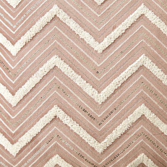Endura Chevron Embroidered Cushion Cover - 40x40cm