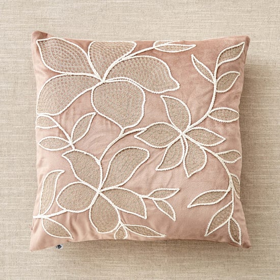 Endura Floral Embroidered Cushion Cover - 40x40cm