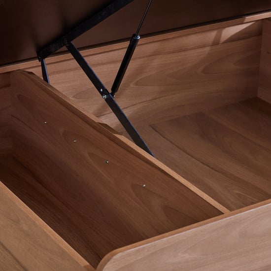 Samuel Queen Bed with Hydraulic Storage - Brown