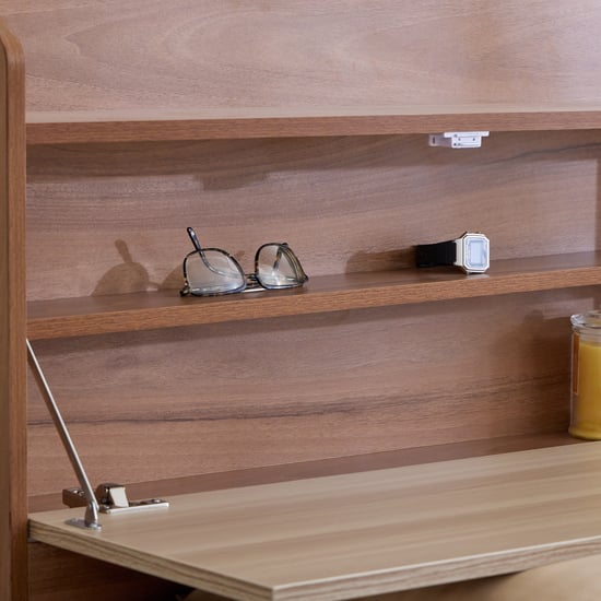 Samuel Queen Bed with Hydraulic Storage - Brown