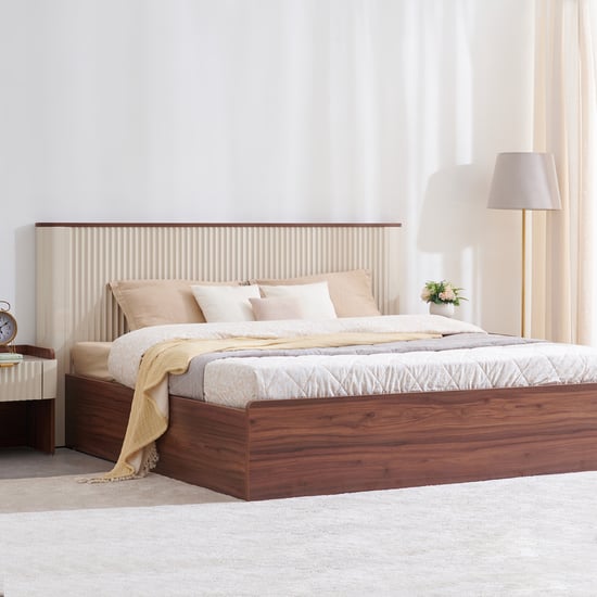 Elysium King Bed with Hydraulic Storage - Brown