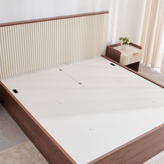 Elysium King Bed with Hydraulic Storage - Brown
