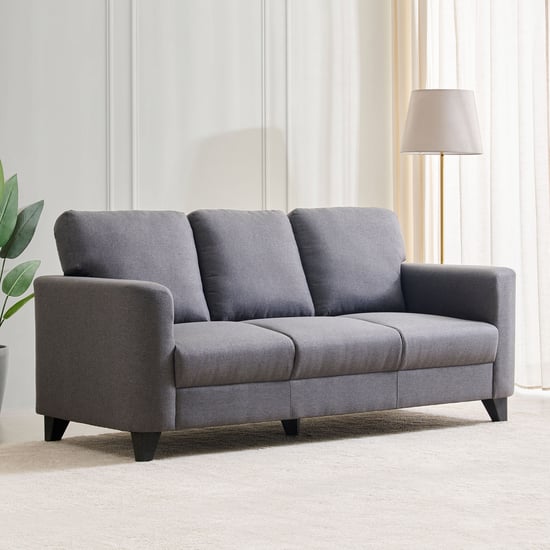 Helios Phantom Fabric 3-Seater Sofa - Grey