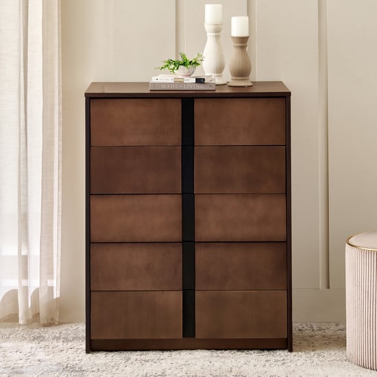 My Bed Denise Chest of 5 Drawers - Walnut