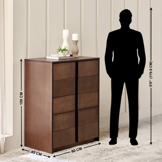 My Bed Denise Chest of 5 Drawers - Walnut