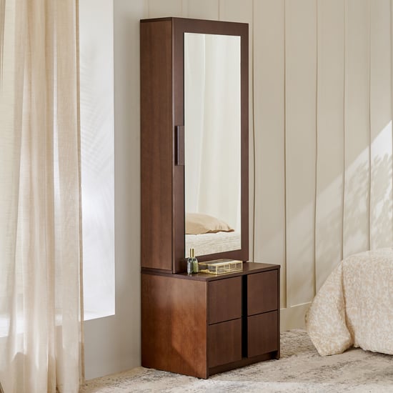 My Bed Denis Dresser Mirror with Drawers - Walnut