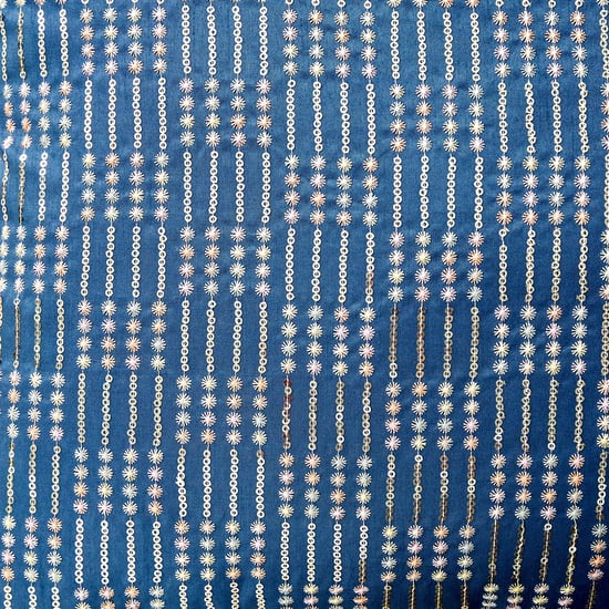 Velour Embroidered Sequin Cushion Cover - 40x40cm