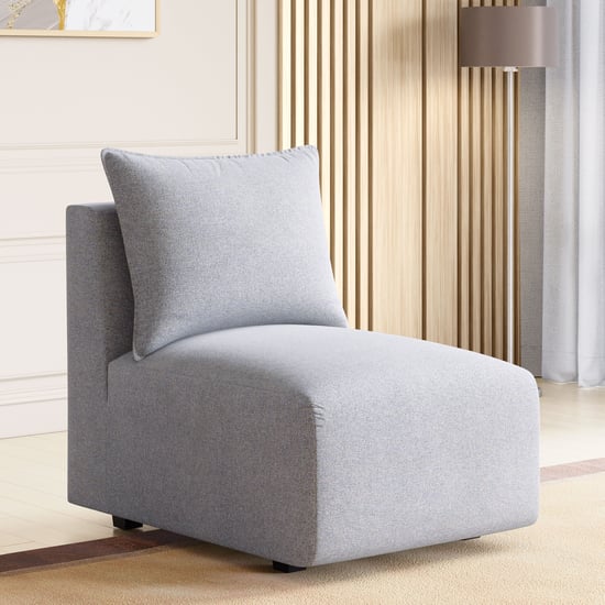 Chrono Fabric 1-Seater Armless Sofa - Grey