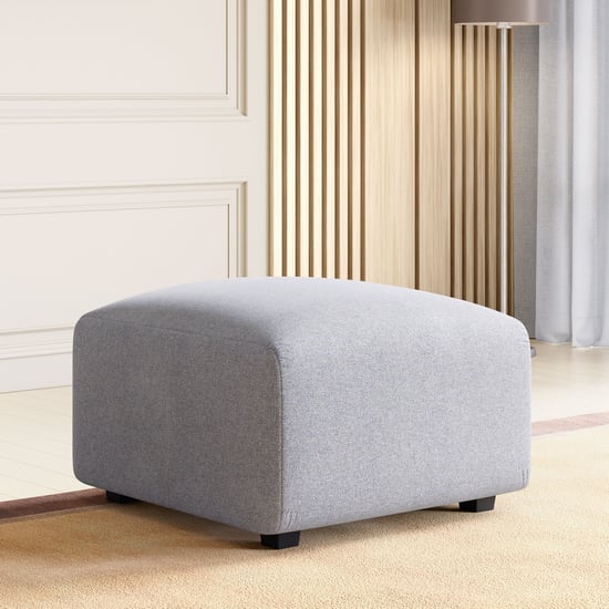 Chrono Fabric Ottoman - Grey