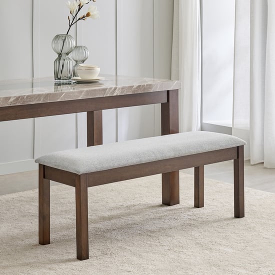 Harmony Sia Fabric Dining Bench - Grey