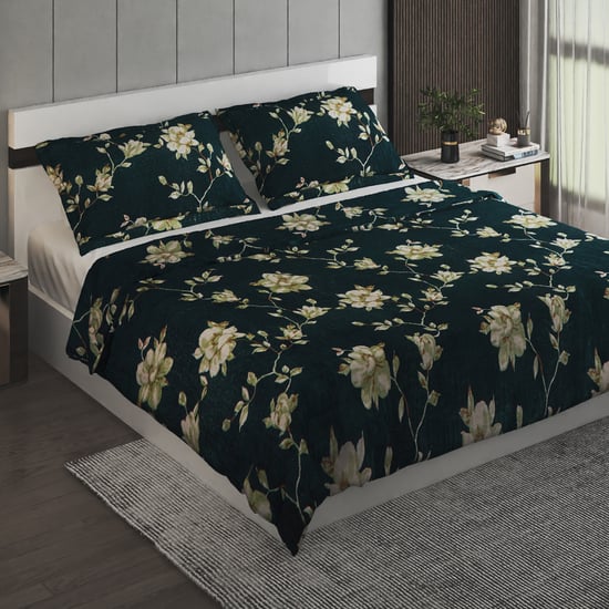 Anantra 3Pcs Floral Print Double Blanket Set