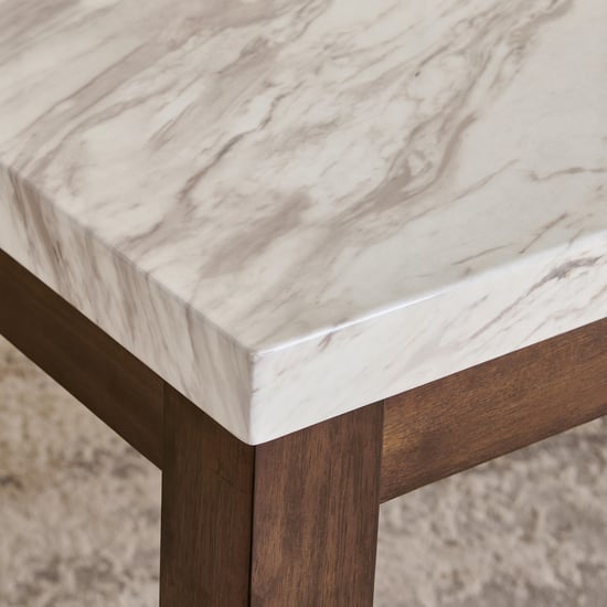 Harmony Sia Faux Marble Top 8-Seater Dining Table - White