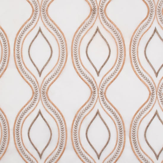 DECO WINDOW Premium Set of 2 Embroidered Sheer Window Curtains