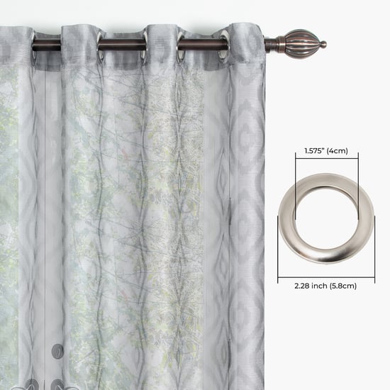 DECO WINDOW Premium Set of 2 Ikkat Print Sheer Door Curtains