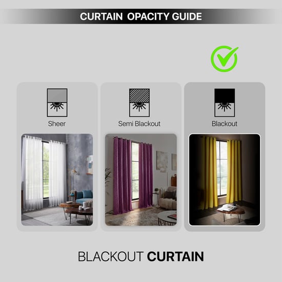 DECO WINDOW Bucolic Yellow Set of 2 Blackout Door Curtains