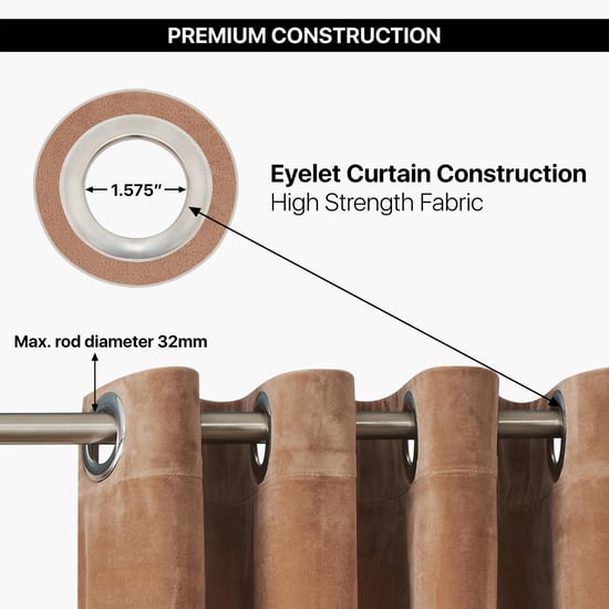 DECO WINDOW Rising Peach Set of 2 Blackout Door Curtains