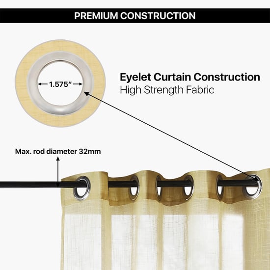 DECO WINDOW Set of 2 Sheer Door Curtains