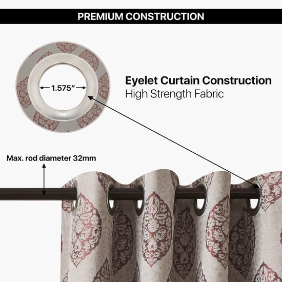 DECO WINDOW Heirloom Red Set of 2 Blackout Door Curtains