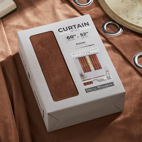 DECO WINDOW Wild Mushroom Set of 2 Blackout Window Curtains