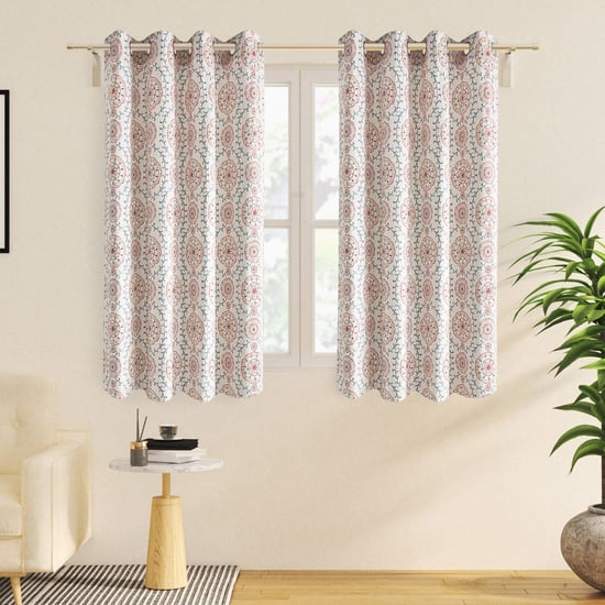 Lavish Ephemera Set of 2 Velvet Printed Light Filtering Window Curtains