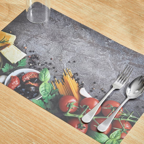 Corsica Mandarin Relish Set of 6 Polypropylene Printed Placemats