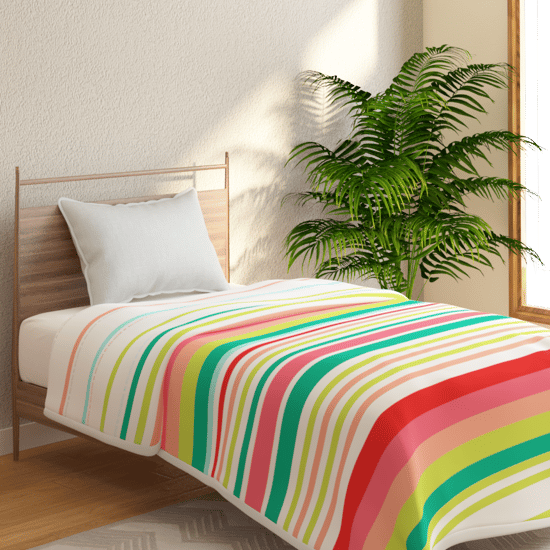 PORTICO Freedom Cotton Striped Single Blanket