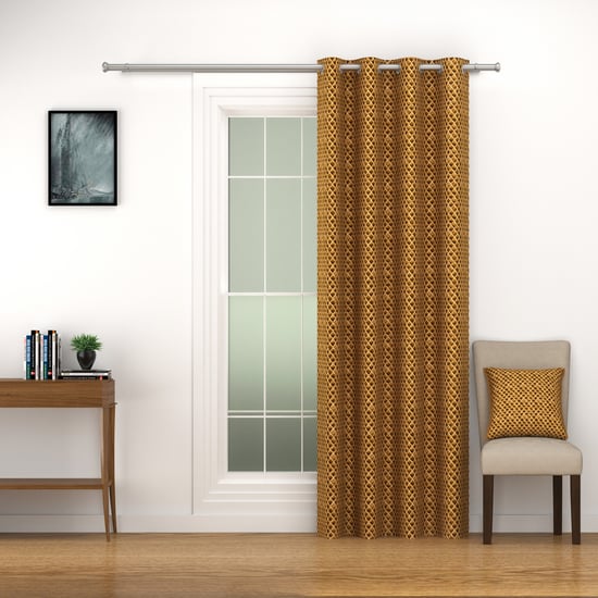 SWAYAM Marble 1Pc Blackout Door Curtain