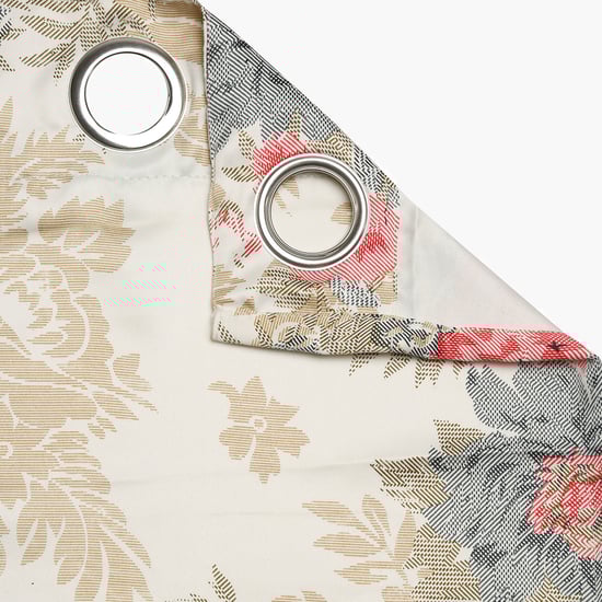 SWAYAM Zinnia 1Pc Floral Print Room Darkening Door Curtain