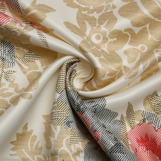 SWAYAM Zinnia 1Pc Floral Print Room Darkening Door Curtain