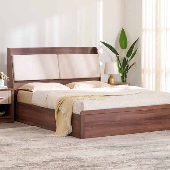 Leon James King Bed with Hydraulic Storage - Brown