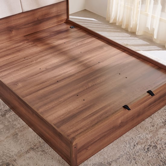 Leon James Queen Bed with Hydraulic Storage - Brown