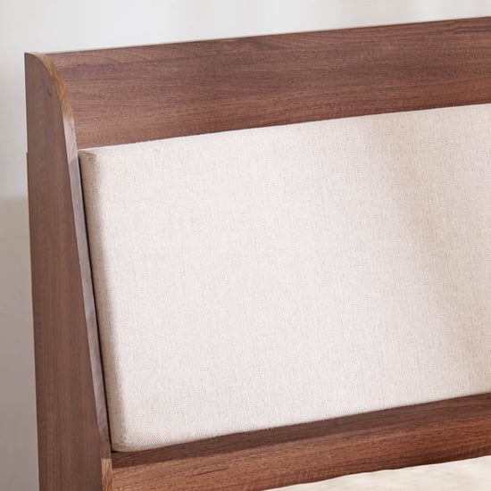 Leon James Queen Bed with Hydraulic Storage - Brown