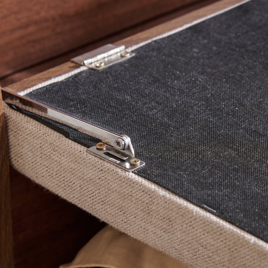 Leon James Queen Bed with Hydraulic Storage - Brown