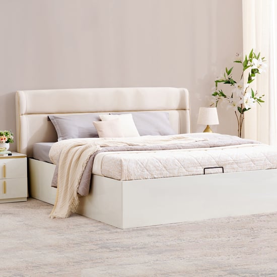 Senorita Elena Queen Bed with Hydraulic Storage - Cream