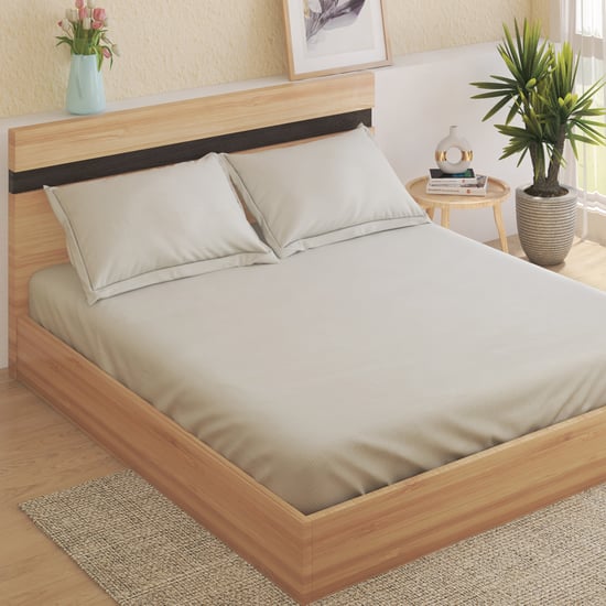 Modern Radiance Cotton Stripes 3Pcs Super King Bedsheet Set