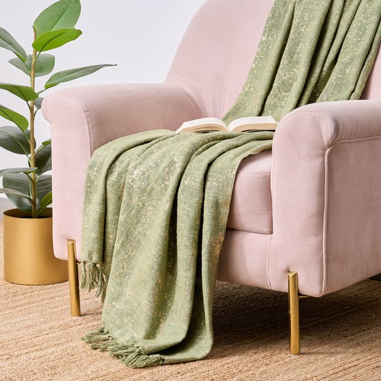 Home Shores Cotton Foil Printed Single Throw
