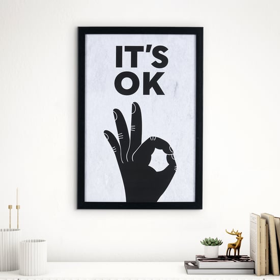 Spectrum Buzz Wooden It's Okay Picture Frame - 33x48cm