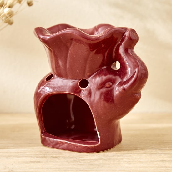 Garnet Serene Ceramic Elephant Oil Burner