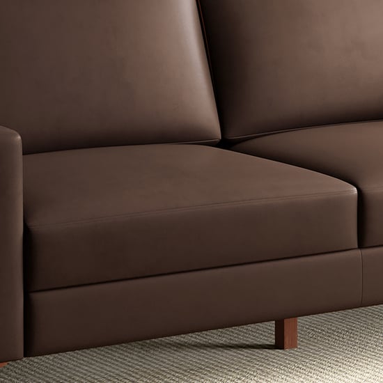 Quebec NXT Faux Leather 3-Seater Sofa - Customized Furniture | Brown