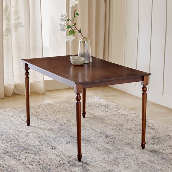 Helios Franklin Solid Wood 6-Seater Dining Table - Walnut