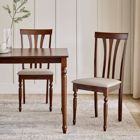 Helios Franklin Set of 2 Fabric Dining Chairs - Beige